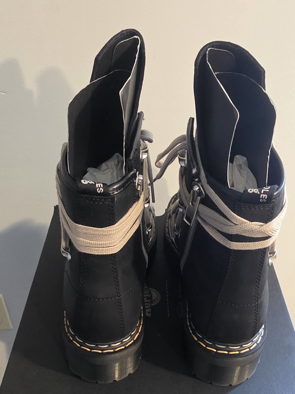 RICK OWENS+DR MARTENS 1460 MEGALACE QUAD RO - Picture 5 of 11